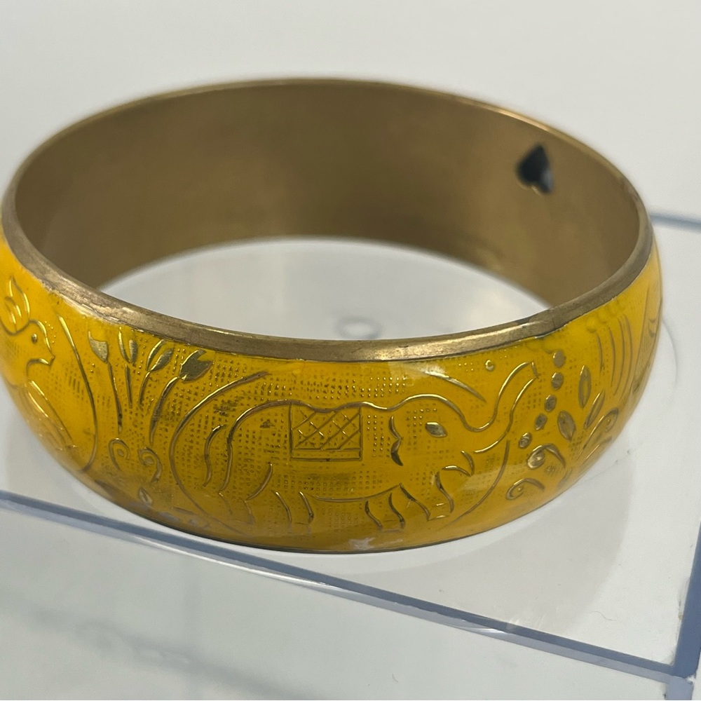 Vintage Bangle Bracelet Elephants and Rabbits